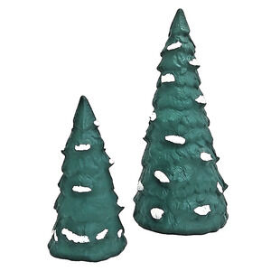 Vintage Ceramic Christmas Trees – Lot of 2 Christmas Village Holiday Decor 5"-8"